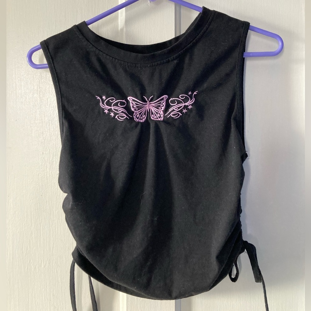 Scrunch side Butterfly top